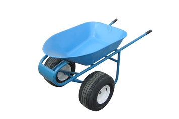 Wheelbarrow with extra-wide wheels